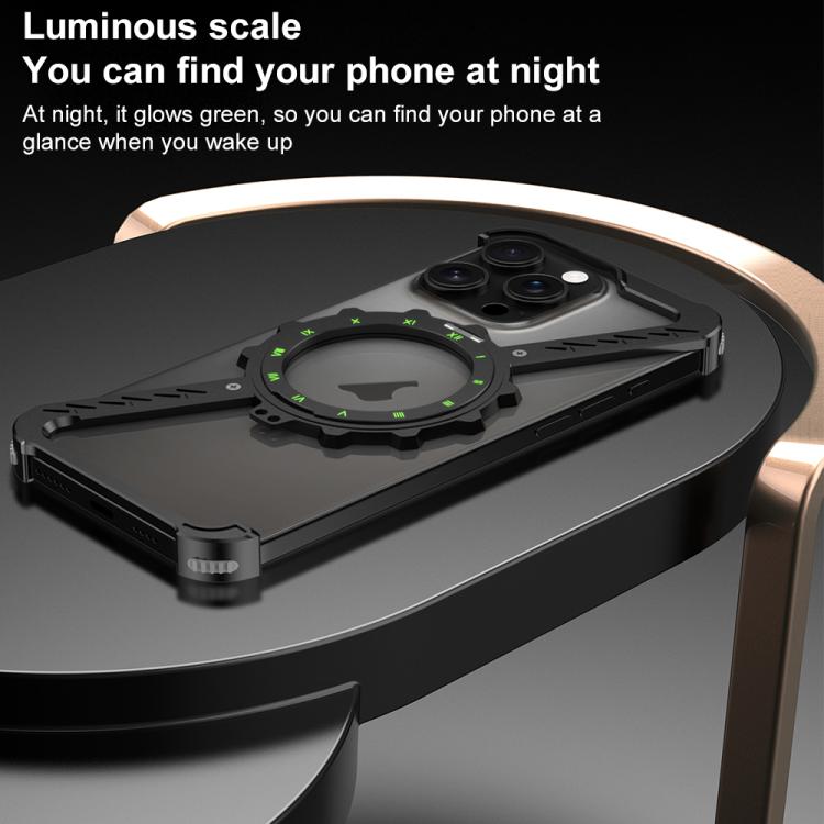 For iPhone 14 Z-shaped Frameless Metal 360 Holder MagSafe Phone Case(Space Grey) - iPhone 14 Cases by PMc TechLife | Online Shopping South Africa | PMc TechLife | Buy Now Pay Later Mobicred