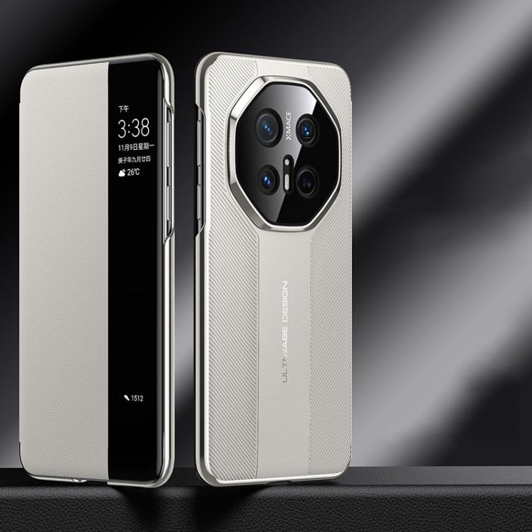 For Huawei Mate 70 RS Ultimate Smart View Window Imitation Ultimate Design Phone Case(White) - Huawei Cases by PMC TechLife | Online Shopping South Africa | PMC TechLife | Buy Now Pay Later Mobicred