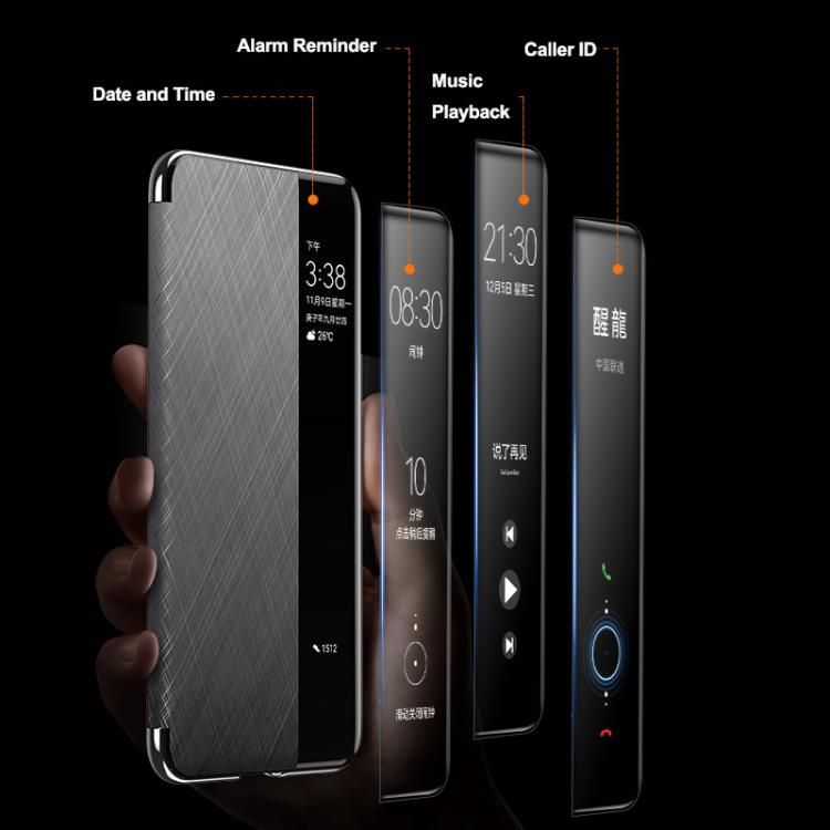 For Huawei Mate 60 Pro Smart View Window Plain Leather Paint PC Phone Case(Black) - Huawei Cases by PMC TechLife | Online Shopping South Africa | PMC TechLife | Buy Now Pay Later Mobicred