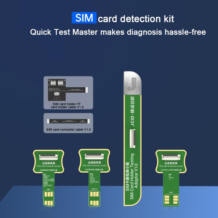 JCID V1S Pro / V1SE SIM Card Holder Testing Set for iPhone 5-16 / Android SIM + TF Card - Test Tools by JC | Online Shopping South Africa | PMC TechLife | Buy Now Pay Later Mobicred