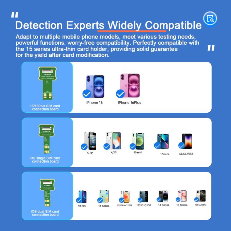 JCID V1S Pro / V1SE SIM Card Holder Testing Set for iPhone 5-16 / Android SIM + TF Card - Test Tools by JC | Online Shopping South Africa | PMC TechLife | Buy Now Pay Later Mobicred