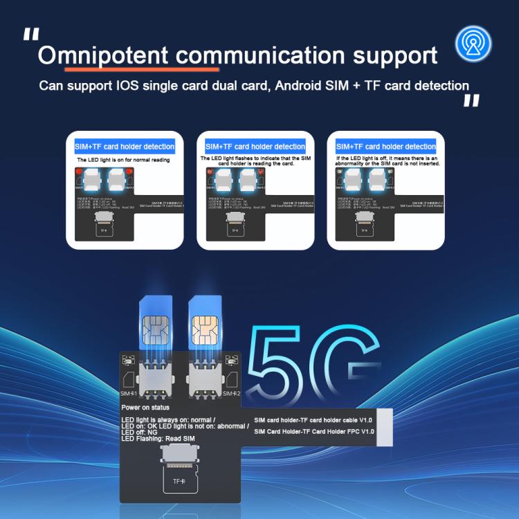 JCID V1S Pro / V1SE SIM Card Holder Testing Set for iPhone 5-16 / Android SIM + TF Card - Test Tools by JC | Online Shopping South Africa | PMC TechLife | Buy Now Pay Later Mobicred