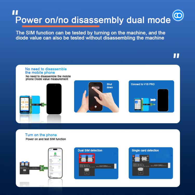 JCID V1S Pro / V1SE SIM Card Holder Testing Set for iPhone 5-16 / Android SIM + TF Card - Test Tools by JC | Online Shopping South Africa | PMC TechLife | Buy Now Pay Later Mobicred