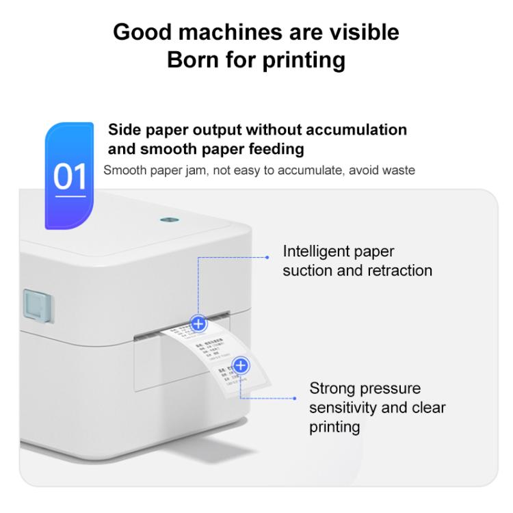 HPRT D35 Bluetooth Version Express Electronic Waybill Printer, Plug:EU Plug(White) - Printer by PMC TechLife | Online Shopping South Africa | PMC TechLife | Buy Now Pay Later Mobicred