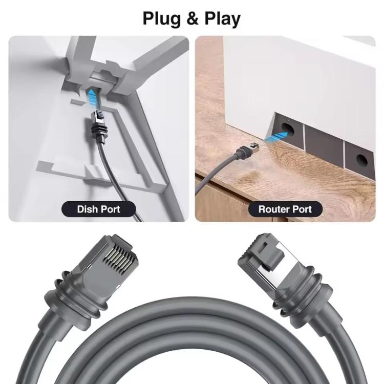 Onten SL301 Starlink Gen3 CAT6 1000Mbps Ethernet Connection Cable, Length:60m(Dark Grey) - free shipping - PMC TechLife - Order now!