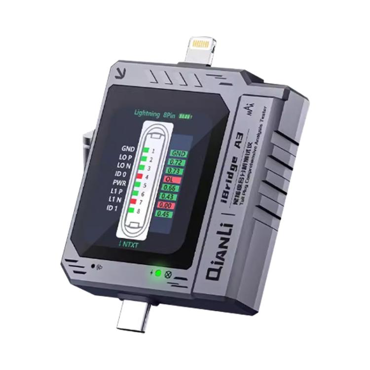 Qianli iBridge A3 Tail Plug Comprehensive Analysis Tester for Lightning & Type-C Interface Devices - free shipping - PMC TechLife - Order now!