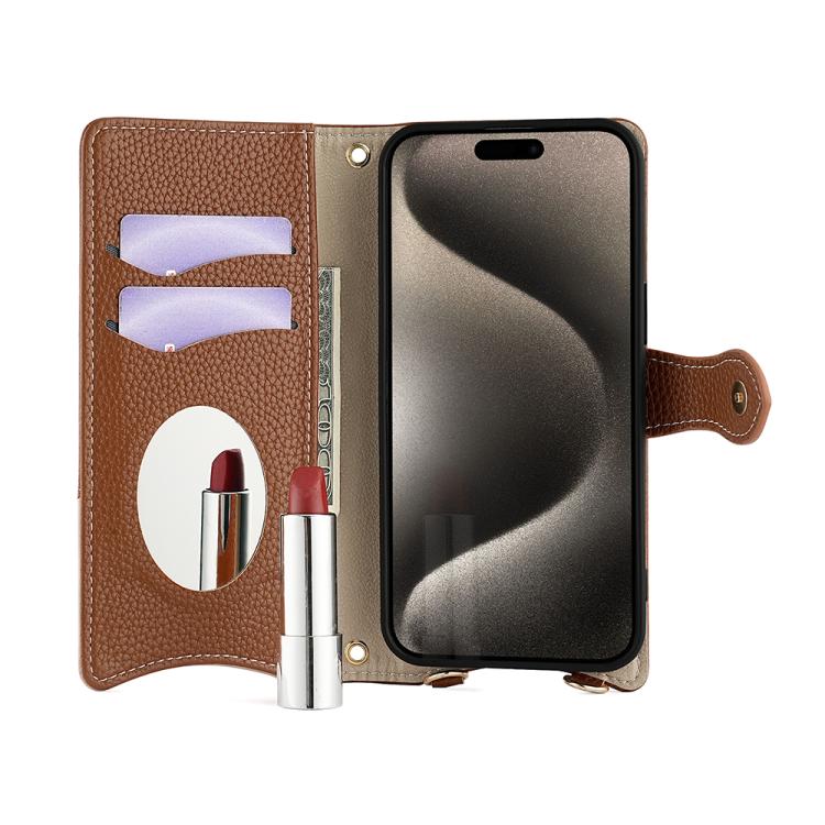 For Honor 200 Crossbody Chain Fishtail Litchi Leather Phone Case(Brown) - Honor Cases by PMC TechLife | Online Shopping South Africa | PMC TechLife | Buy Now Pay Later Mobicred