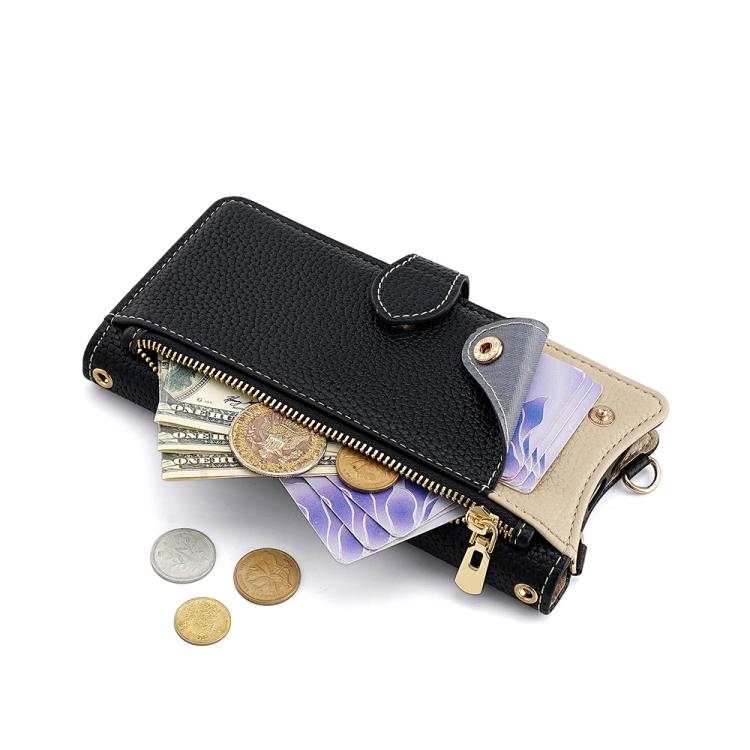 For Sharp Aquos wish4 Crossbody Chain Fishtail Litchi Leather Phone Case(Black) - More Brand by PMC TechLife | Online Shopping South Africa | PMC TechLife | Buy Now Pay Later Mobicred