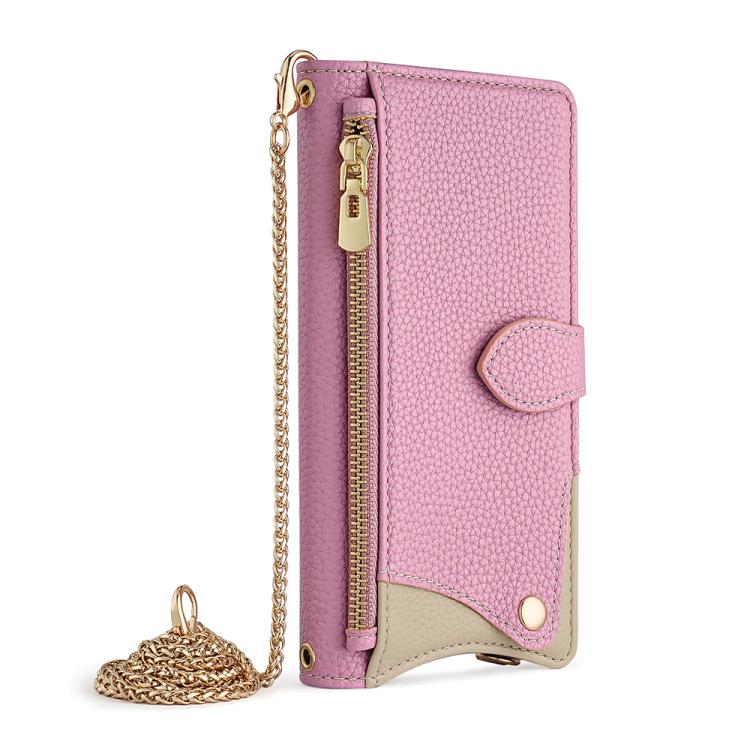 For Infinix Note 40 5G Crossbody Chain Fishtail Litchi Leather Phone Case(Pink) - Infinix Cases by PMC TechLife | Online Shopping South Africa | PMC TechLife | Buy Now Pay Later Mobicred