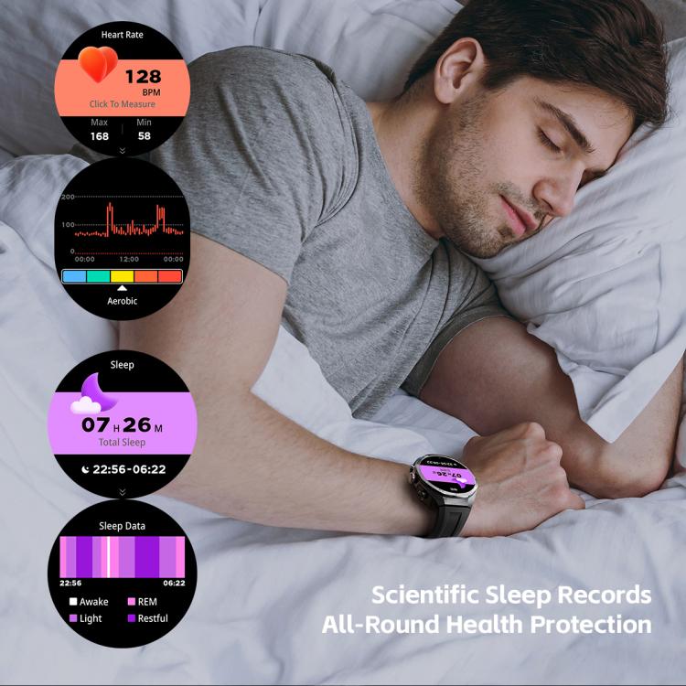GT97 1.53 inch Round Screen 2 in 1 Bluetooth Earphone Silicone Strap Smart Watch Supports Bluetooth Calls(Silver) - free shipping - PMC TechLife - Order now!