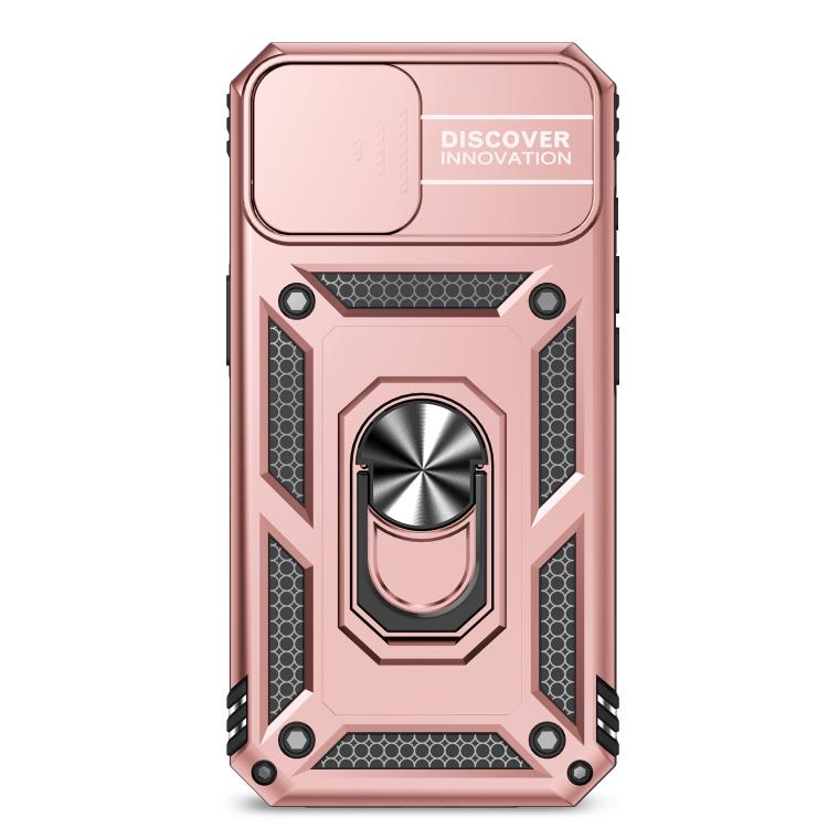 For iPhone 16e Sliding Camshield Holder Phone Case(Rose Gold) - iPhone 16e Cases by PMC TechLife | Online Shopping South Africa | PMC TechLife | Buy Now Pay Later Mobicred