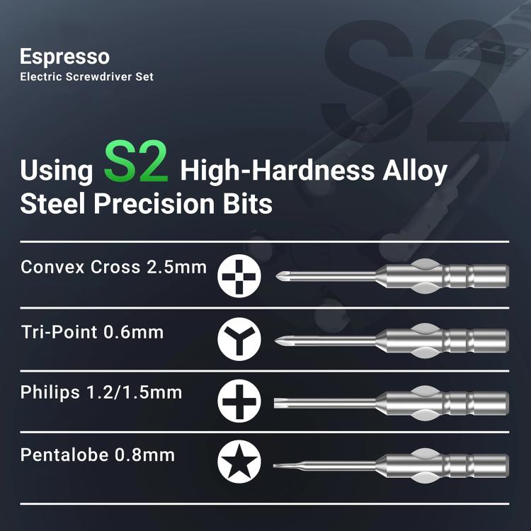 2uul SD11 Espresso Electric Screwdriver Set - free shipping - PMC TechLife - Order now!