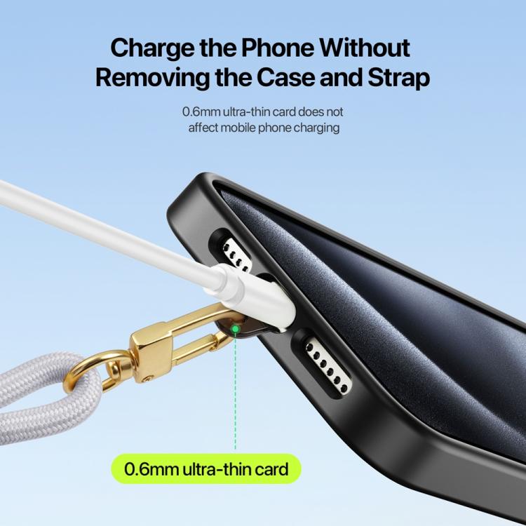 DUX DUCIS Garden Series Broken Ice Pattern Adjustable Short Phone Lanyard(Grey) - Lanyards & Wrist Straps by DUX DUCIS | Online Shopping South Africa | PMc TechLife | Buy Now Pay Later Mobicred