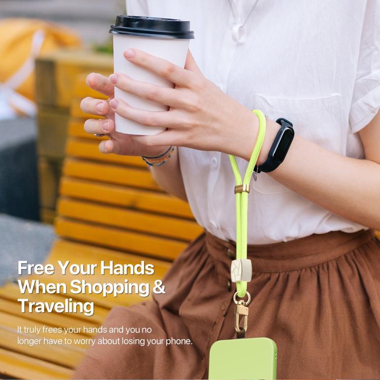 DUX DUCIS Garden Series Broken Ice Pattern Adjustable Short Phone Lanyard(Green Yellow) - Lanyards & Wrist Straps by DUX DUCIS | Online Shopping South Africa | PMc TechLife | Buy Now Pay Later Mobicred