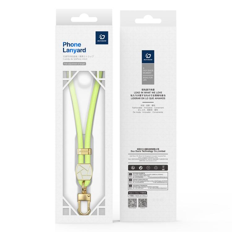 DUX DUCIS Garden Series Broken Ice Pattern Adjustable Short Phone Lanyard(Green Yellow) - Lanyards & Wrist Straps by DUX DUCIS | Online Shopping South Africa | PMc TechLife | Buy Now Pay Later Mobicred