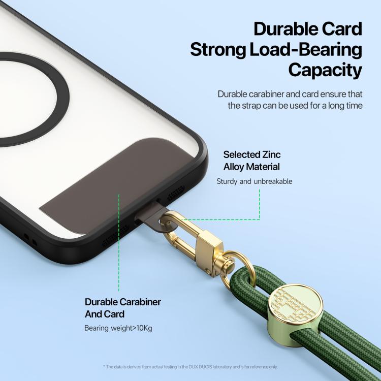 DUX DUCIS Garden Series Tile Pattern Adjustable Short Phone Lanyard(Army Green) - Lanyards & Wrist Straps by DUX DUCIS | Online Shopping South Africa | PMc TechLife | Buy Now Pay Later Mobicred