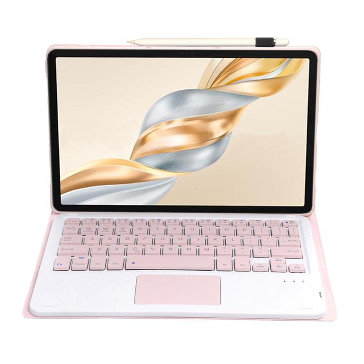 For Honor Pad X9 Pro 11.5 AH28-A Ultra-thin Detachable Bluetooth Keyboard Leather Tablet Case with Touchpad(Pink White) - Others Keyboard by PMC TechLife | Online Shopping South Africa | PMC TechLife | Buy Now Pay Later Mobicred