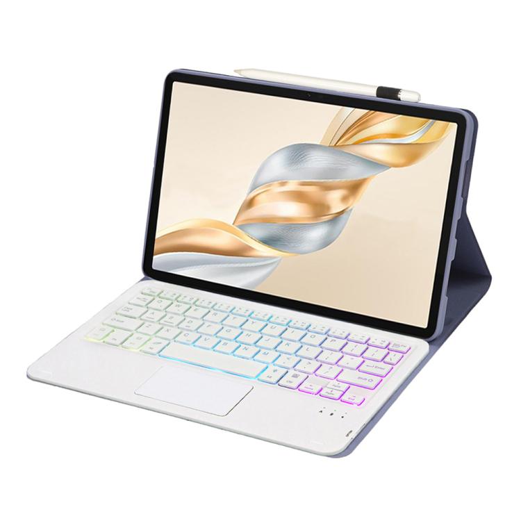 For Honor Pad X9 Pro 11.5 AH28-AS Ultra-thin Detachable Backlight Bluetooth Keyboard Leather Tablet Case with Touchpad(Lavender White) - free shipping - PMC TechLife - Order now!
