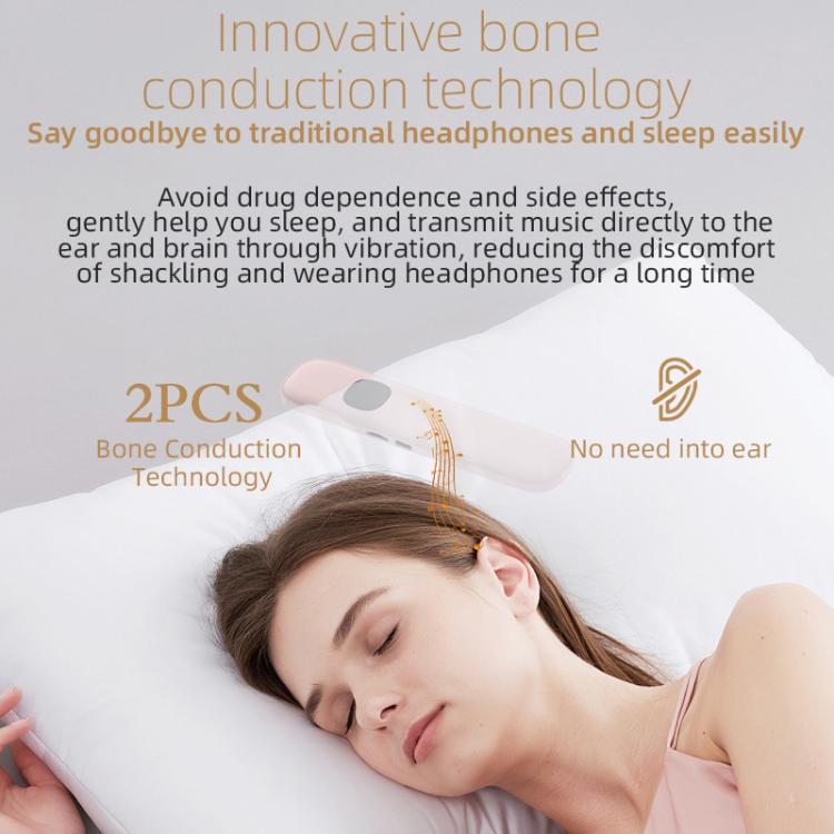 BLD07 Bone Conduction Bluetooth 5.4  Sleep Speaker(White) - free shipping - PMC TechLife - Order now!