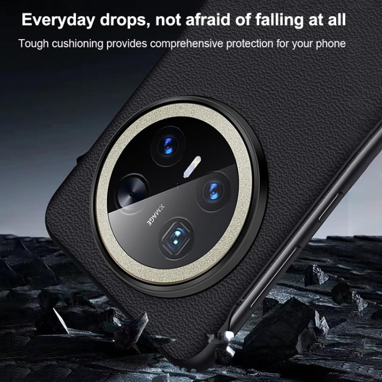 For Huawei Mate 70 SULADA Frameless Top Layer Cowhide Leather Hybrid PC Phone Case(Black) - Huawei Cases by SULADA | Online Shopping South Africa | PMC TechLife | Buy Now Pay Later Mobicred