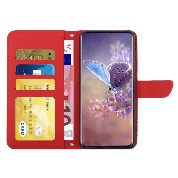 For Tecno Spark 40C Skin Feel Butterfly Embossed Flip Leather Phone Case(Red) - free shipping - PMC TechLife - Order now!