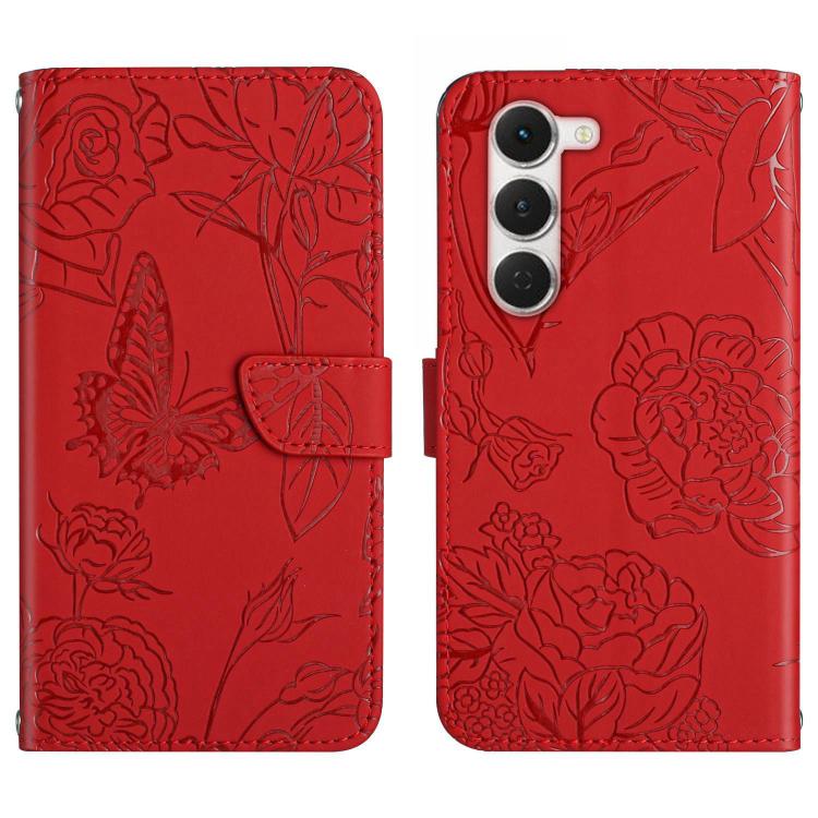 For Tecno Spark 40 Pro 4G Skin Feel Butterfly Embossed Flip Leather Phone Case(Red) - free shipping - PMC TechLife - Order now!