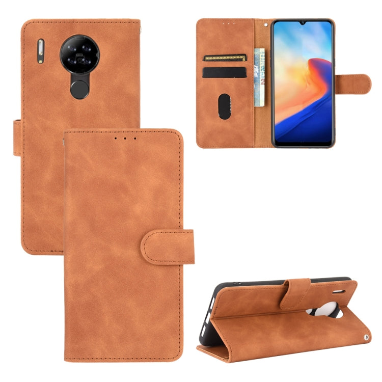 For Blackview A80 Solid Color Skin Feel Magnetic Buckle Horizontal Flip Calf Texture PU Leather Case with Holder & Card Slots & Wallet(Brown) - More Brand by PMC Jewellery | Online Shopping South Africa | PMC Jewellery