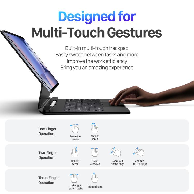 For Samsung Galaxy Tab S10 Ultra  DUX DUCIS MK Series Magnetic Wireless Bluetooth Keyboard Tablet Case(Black) - free shipping - PMc TechLife - Order now!