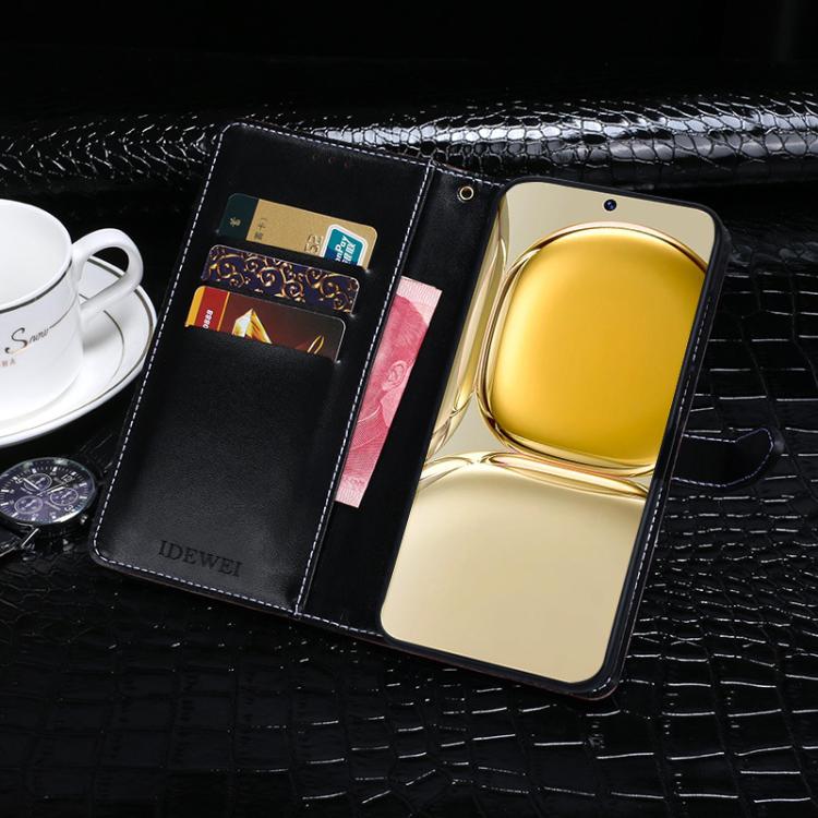 For iPhone 16e idewei Crocodile Texture Leather Phone Case(Black) - free shipping - PMc TechLife - Order now!