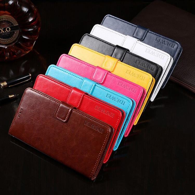 For iPhone 16e idewei Crazy Horse Texture Leather Phone Case(Rose Red) - free shipping - PMc TechLife - Order now!