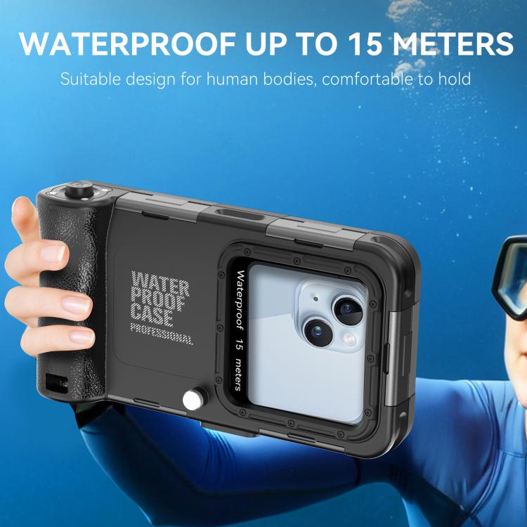 RedPepper 4th Generation Diving Protective Case for iPhone, Waterproof depth: 15m(Black) - Waterproof Bag by RedPepper | Online Shopping South Africa | PMc TechLife | Buy Now Pay Later Mobicred