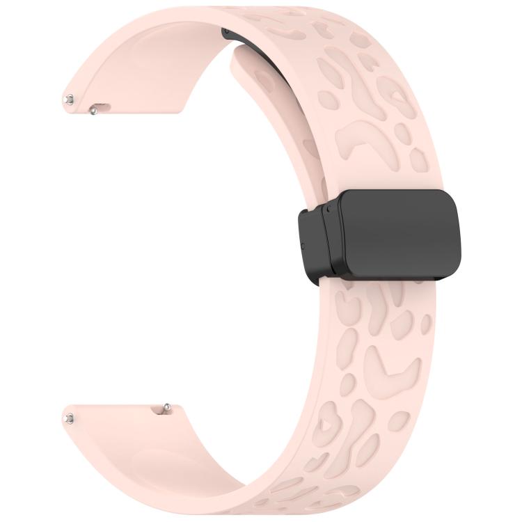 20mm Kalebol Universal Leopard Print Magnetic Folding Buckle Silicone Strap(Pink) - free shipping - PMc TechLife - Order now!
