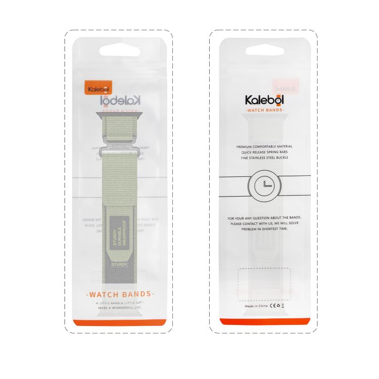 For Apple Watch 46mm / 49mm / 45mm / 44mm Kalebol Simple Two Section Nylon Strap(Blue) - Watch Bands by Kalebol | Online Shopping South Africa | PMC TechLife | Buy Now Pay Later Mobicred