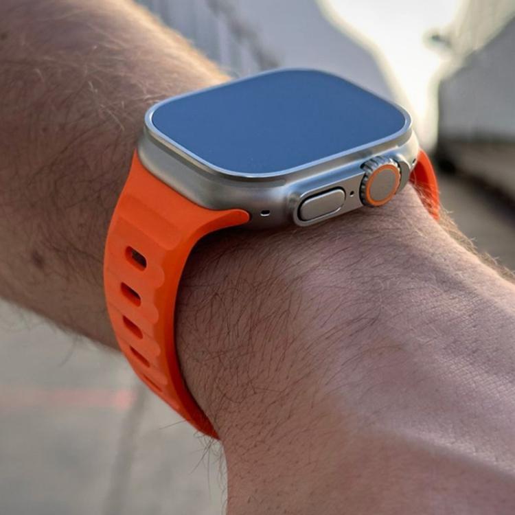 For Apple Watch 46mm / 49mm / 45mm / 44mm Kalebol Sport Silicone Strap(White) - Watch Bands by Kalebol | Online Shopping South Africa | PMC TechLife | Buy Now Pay Later Mobicred