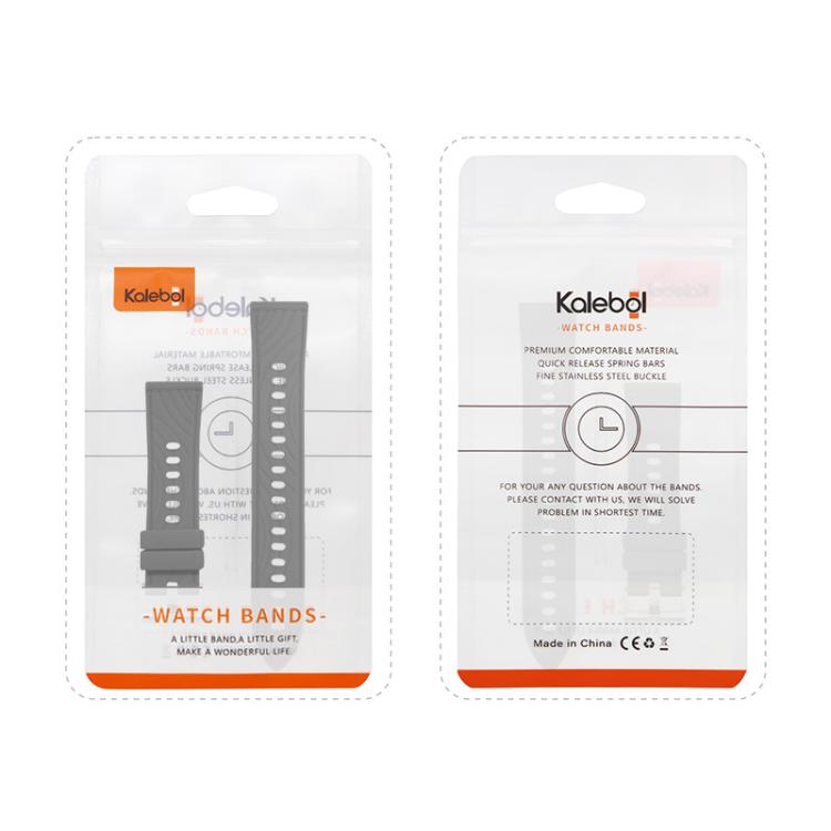 Kalebol 18mm Universal Textured Silicone Silver Buckle Strap(Orange) - free shipping - PMc TechLife - Order now!