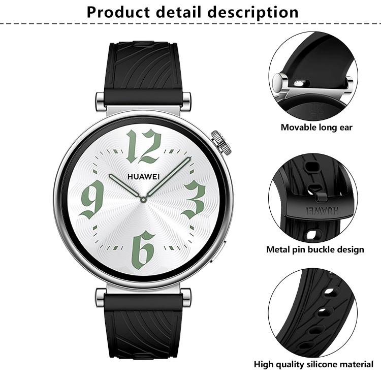 Kalebol 18mm Universal Textured Silicone Black Buckle Strap(Red) - free shipping - PMc TechLife - Order now!