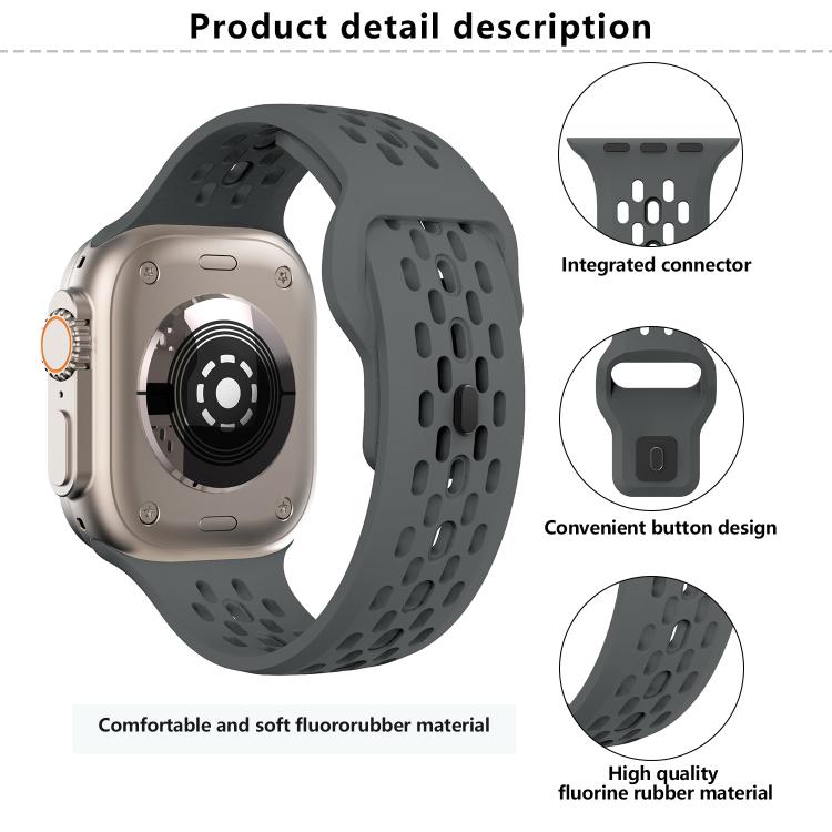 For Apple Watch 42mm / 41mm / 40mm / 38mm Kalebol Mesh Reverse Buckle Silicone Strap(Midnight Blue) - Watch Bands by Kalebol | Online Shopping South Africa | PMC TechLife | Buy Now Pay Later Mobicred