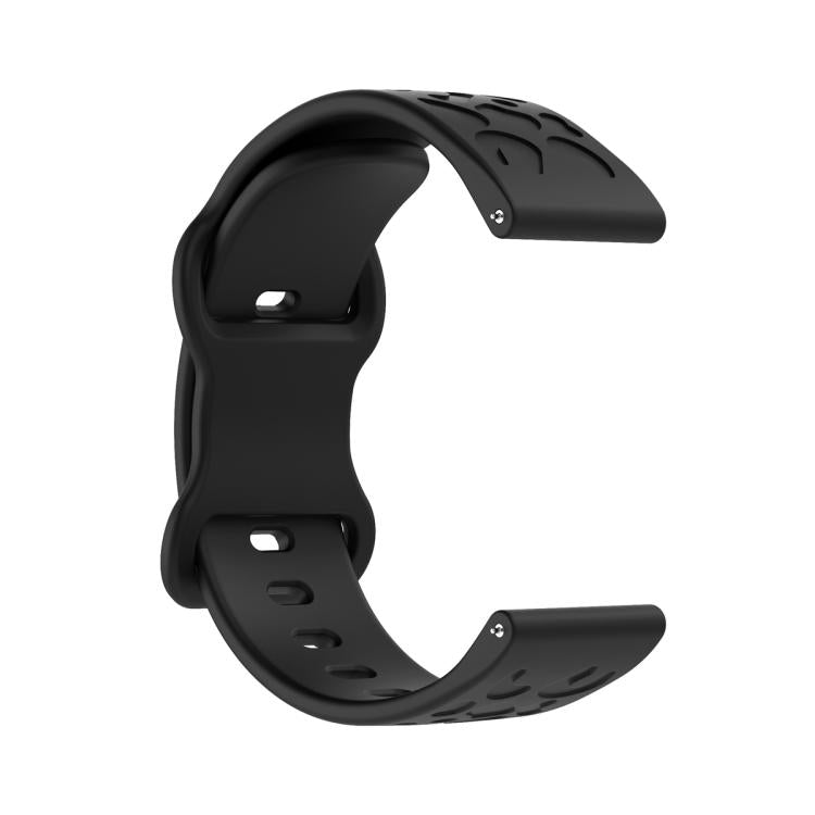 20mm Kalebol Leopard Print Butterfly Buckle Silicone Watch Band(Black) - free shipping - PMc TechLife - Order now!