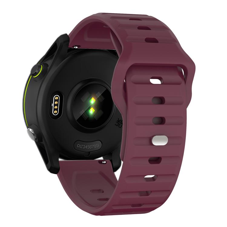 20mm Kalebol Wave Pattern Studded Buckle Silicone Watch Band(Wine Red) - free shipping - PMc TechLife - Order now!