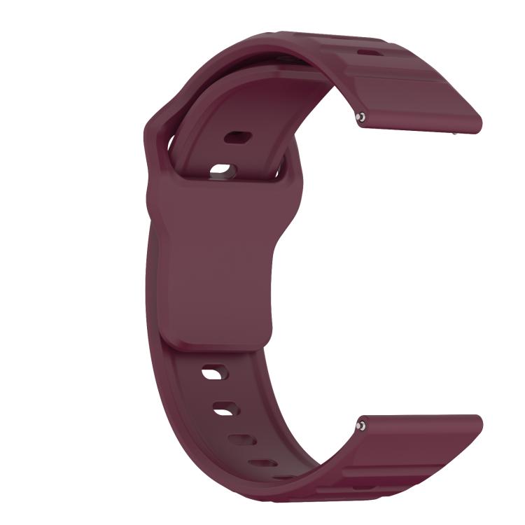 20mm Kalebol Wave Pattern Studded Buckle Silicone Watch Band(Wine Red) - free shipping - PMc TechLife - Order now!