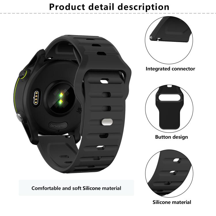 20mm Kalebol Wave Pattern Studded Buckle Silicone Watch Band(Dark Green) - free shipping - PMc TechLife - Order now!