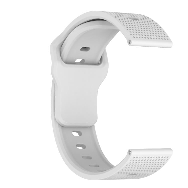 20mm Kalebol Dot Studded Buckle Silicone Watch Band(White) - 20mm Bands by Kalebol | Online Shopping South Africa | PMc TechLife | Buy Now Pay Later Mobicred