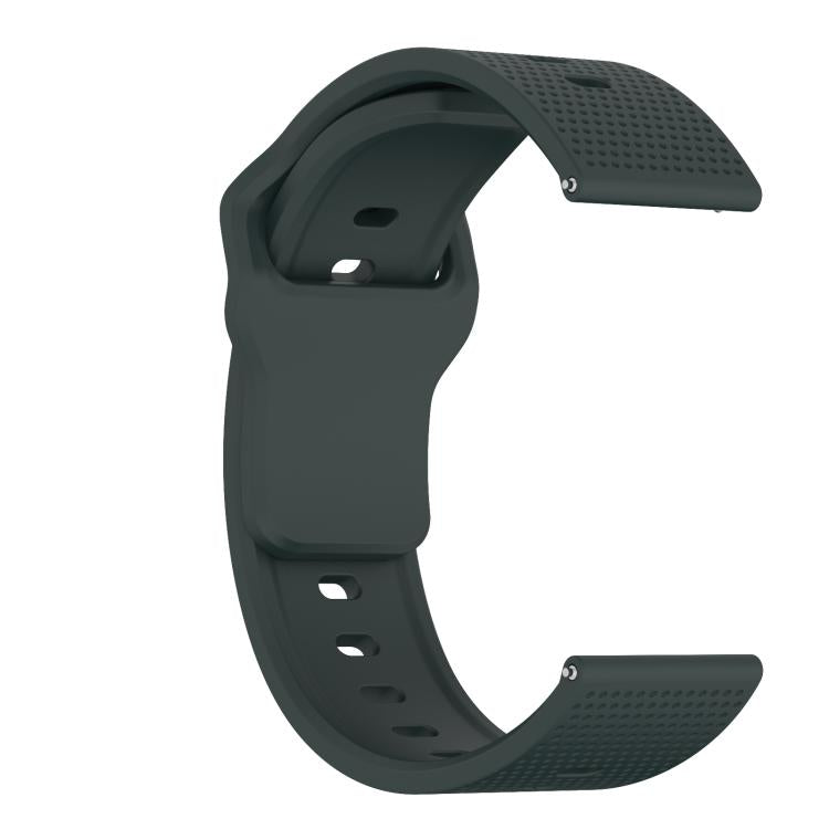22mm Kalebol Dot Studded Buckle Silicone Watch Band(Dark Green) - free shipping - PMc TechLife - Order now!