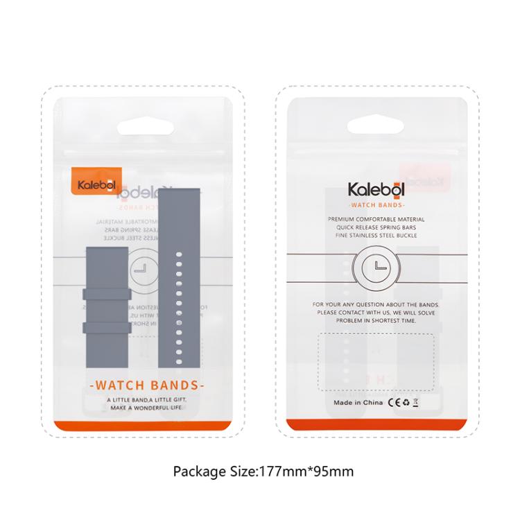 20mm Kalebol Round Tail Silicone Watch Band(Wine Red) - 20mm Bands by Kalebol | Online Shopping South Africa | PMc TechLife | Buy Now Pay Later Mobicred