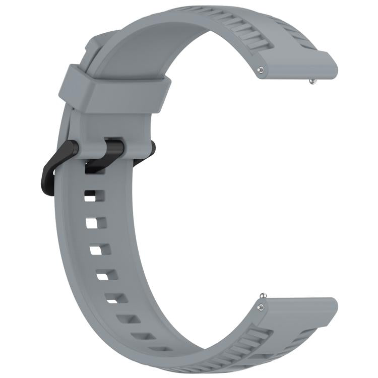 22mm Kalebol Black Buckle Tire Pattern Silicone Watch Band(Grey) - free shipping - PMc TechLife - Order now!