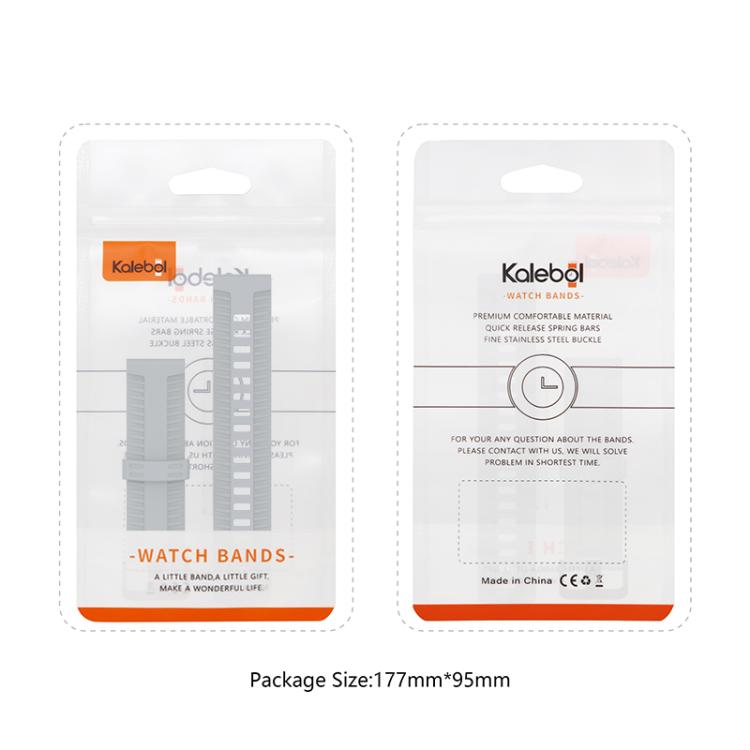 22mm Kalebol Black Buckle Tire Pattern Silicone Watch Band(Grey) - free shipping - PMc TechLife - Order now!