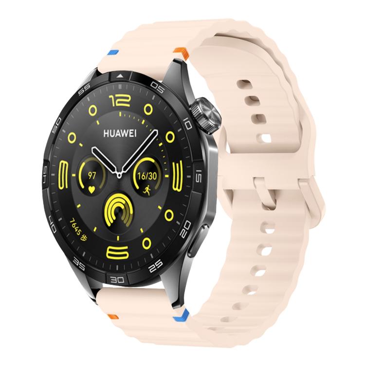 20mm Kalebol Wave Stitch Silicone Watch Band(Pink) - 20mm Bands by Kalebol | Online Shopping South Africa | PMc TechLife | Buy Now Pay Later Mobicred