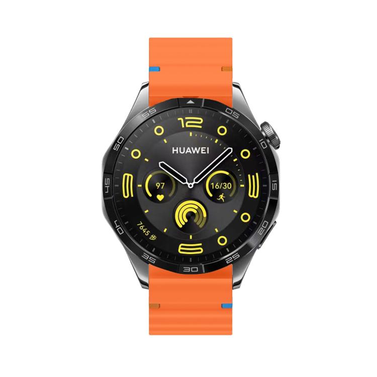 22mm Kalebol Wave Stitch Silicone Watch Band(Orange) - 22mm Bands by Kalebol | Online Shopping South Africa | PMc TechLife | Buy Now Pay Later Mobicred