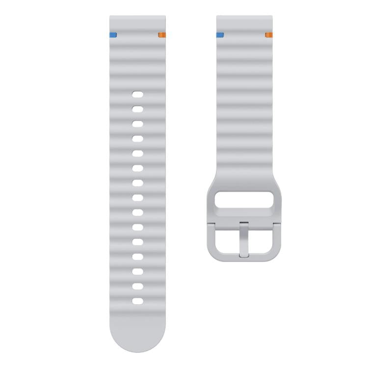 22mm Kalebol Wave Stitch Silicone Watch Band(Light Grey) - free shipping - PMc TechLife - Order now!
