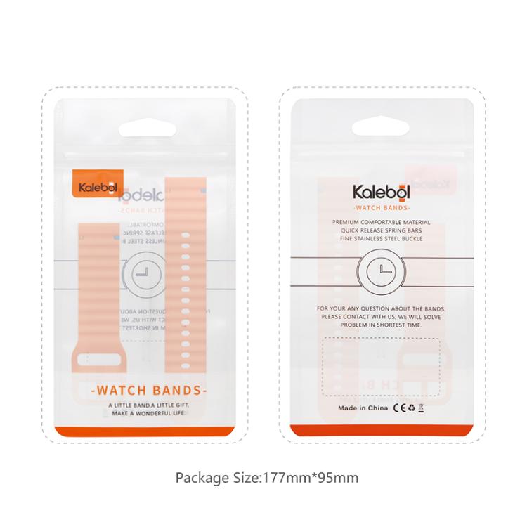 22mm Kalebol Wave Stitch Silicone Watch Band(Pink) - free shipping - PMc TechLife - Order now!